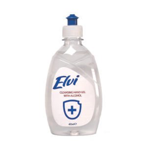 Elvi Hand Sanitiser Gel (70% Alcohol.) 400ml (1 box of 12)